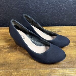 Seychelles Wedge‎ Shoes Womens Size 8W Black Round Toe Comfort Pumps Heels
